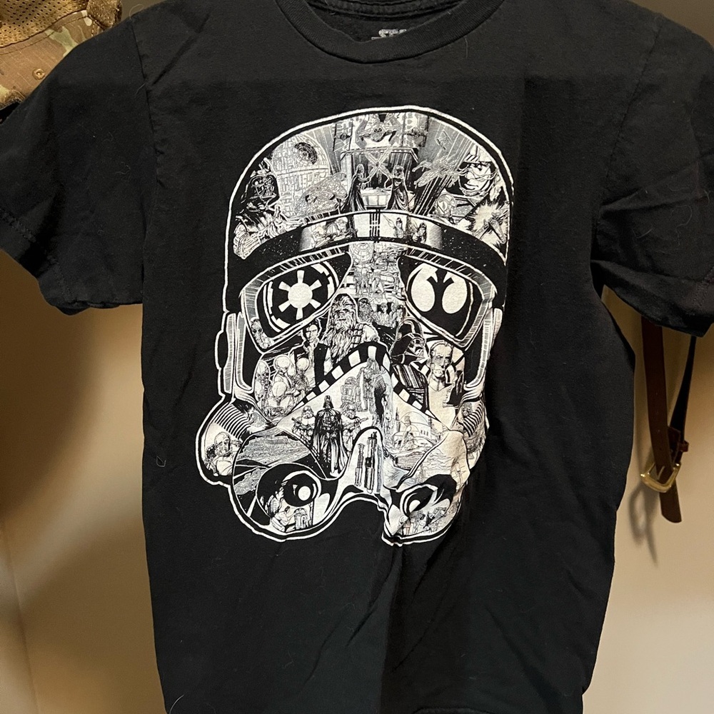 Black Graphic T-Shirt with Stormtrooper Design